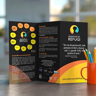 Diseño tríptico Observatori del Refugi